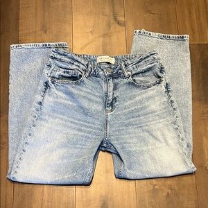 All Saints Light Blue Straight Leg Jeans